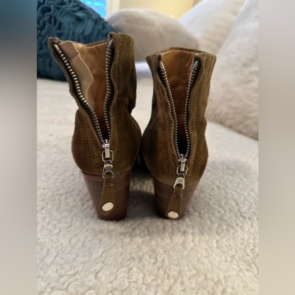 Rag & Bone Tan Suede High Heel Ankle Boots Size 7 - Picture 3 of 5